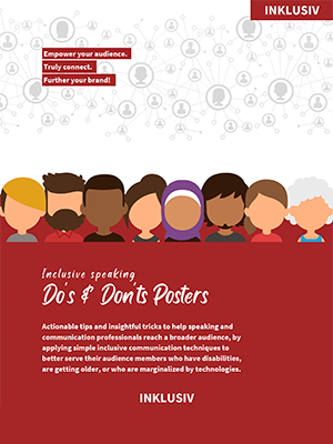 Inclusive Speaking Do's and Don'ts posters handout (PDF)
