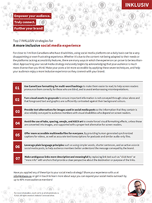 Top 7 social media strategies handout (PDF)