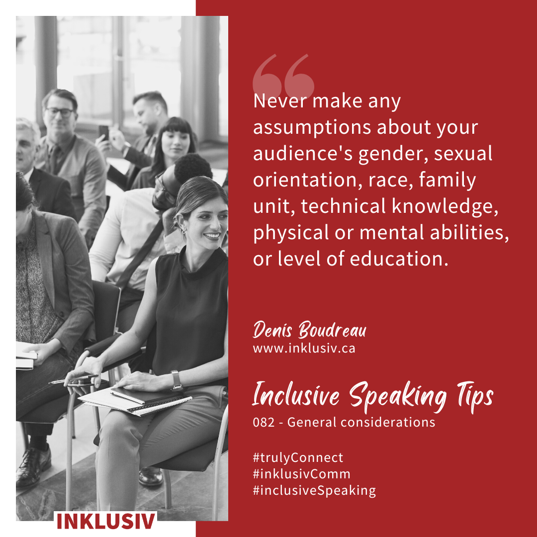 Inclusive Speaking Tip #082 - Inklusiv Communication