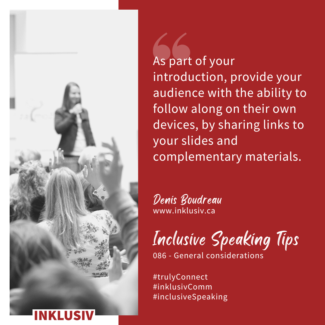 Inclusive Speaking Tip #086 - Inklusiv Communication