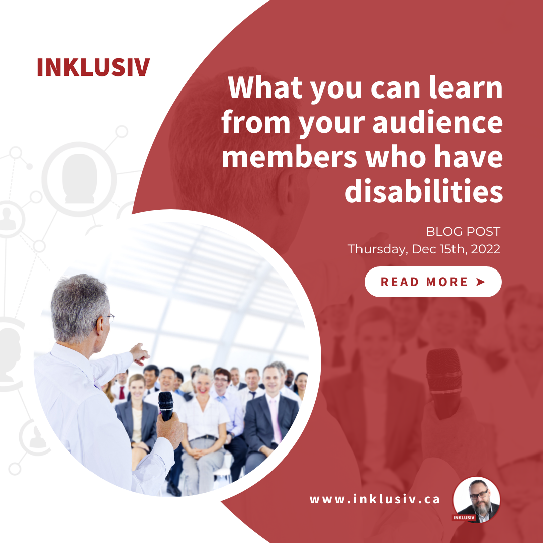 What you can learn from your audience members who have disabilities