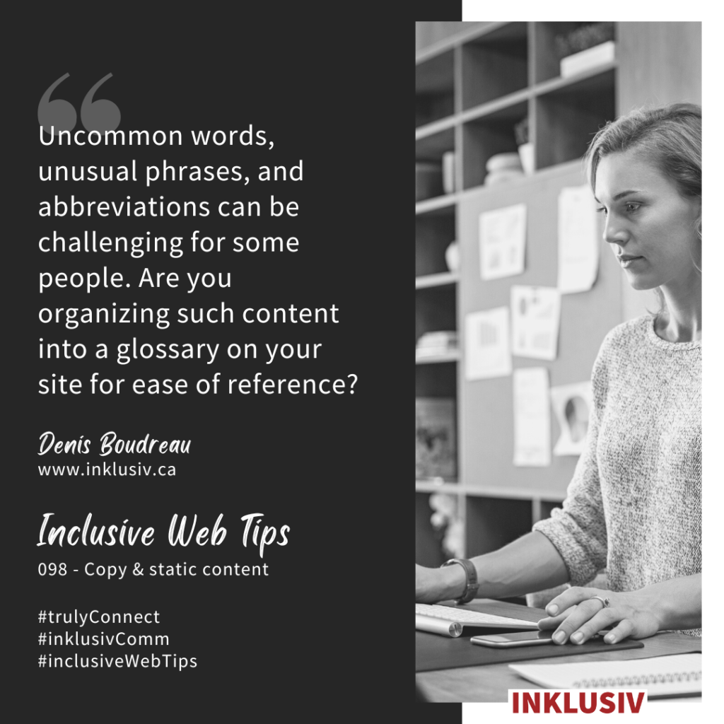 Inclusive Web Tip #098