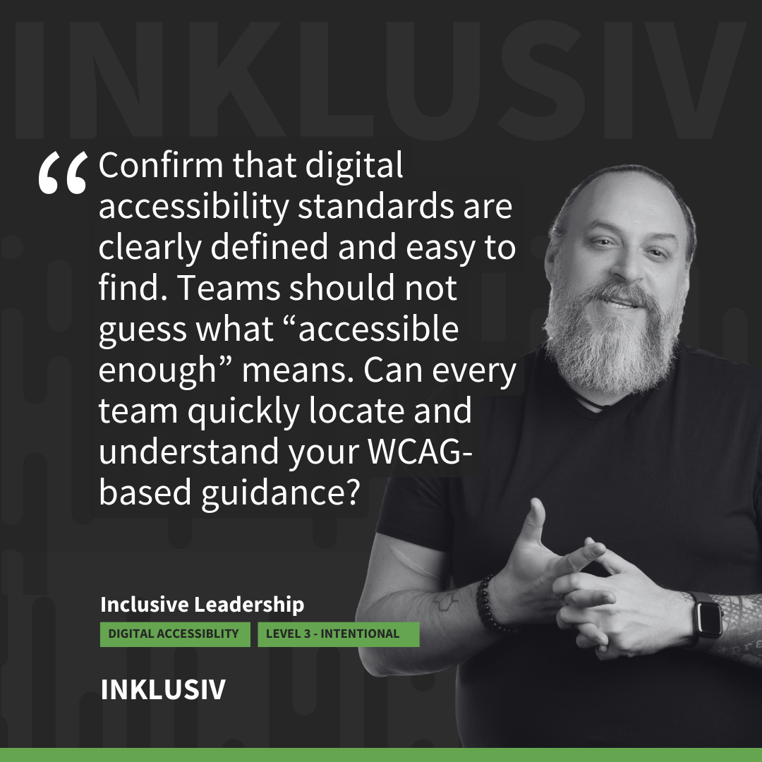 Encourage teams to look for accessibility issues beyond the most obvious ones. Early reviews often focus on surface problems only. Are teams being invited to look a little deeper each time?